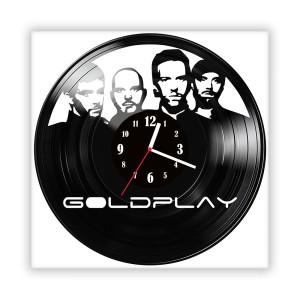 Zegar ścienny szklany czarny do salonu kuchni 663.14 Coldplay