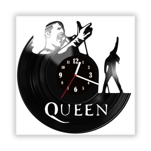 Zegar ścienny szklany czarny do salonu kuchni 666.14 Queen