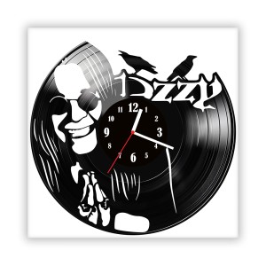 Zegar ścienny szklany czarny do salonu kuchni 674.14 Ozzy Osbourne