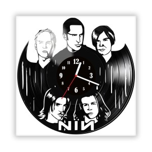 Zegar ścienny szklany czarny do salonu kuchni 676.14 Nine Inch Nails