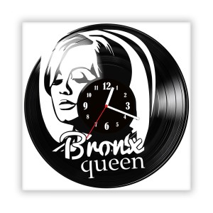 Zegar ścienny szklany czarny do salonu kuchni 680.14 Bronx Queen
