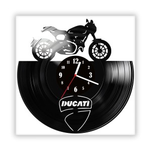 Zegar ścienny szklany czarny do salonu kuchni 687.14 Ducati