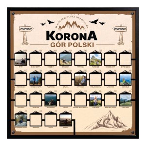 Korona Gór Polski - Ramka na zdjęcia do pokoju, sypialni na prezent