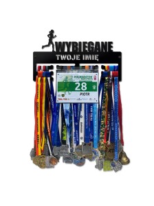 Wieszak na medale i numery startowe RUN twoje imię dowolny tekst 274.1