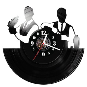 Zegar ścienny z płyty winylowej do salonu kuchni sypialni Barman 27.15