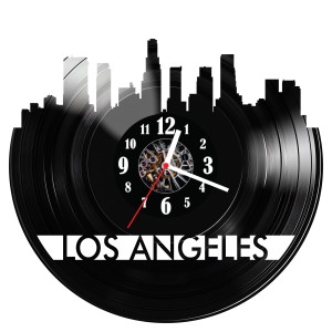 Zegar ścienny z płyty winylowej do salonu kuchni sypialni Los Angeles 69.15