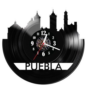 Zegar ścienny z płyty winylowej do salonu kuchni sypialni Puebla 84.15
