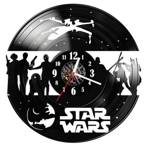 Zegar ścienny z płyty winylowej do salonu kuchni sypialni Star Wars 110.15