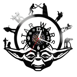 Zegar ścienny z płyty winylowej do salonu kuchni sypialni Star Wars 117.15