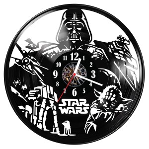 Zegar ścienny z płyty winylowej do salonu kuchni sypialni Star Wars 121.15