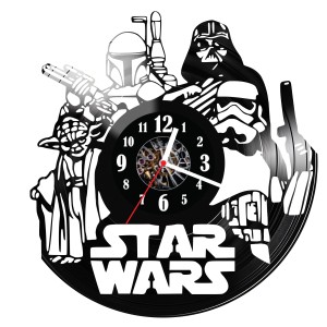 Zegar ścienny z płyty winylowej do salonu kuchni sypialni Star Wars 122.15