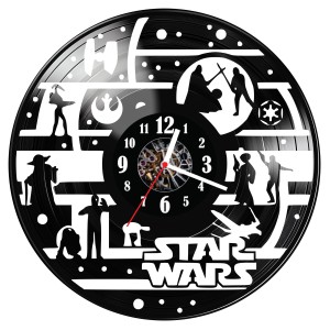 Zegar ścienny z płyty winylowej do salonu kuchni sypialni Star Wars 130.15