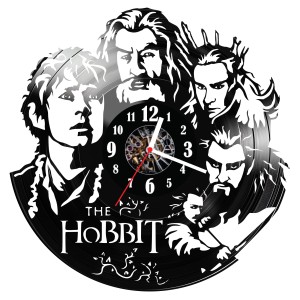 Zegar ścienny z płyty winylowej do salonu kuchni sypialni Hobbit 143.15