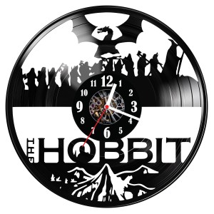 Zegar ścienny z płyty winylowej do salonu kuchni sypialni Hobbit 153.15