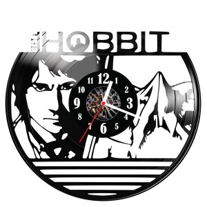 Zegar ścienny z płyty winylowej do salonu kuchni sypialni Hobbit 156.15