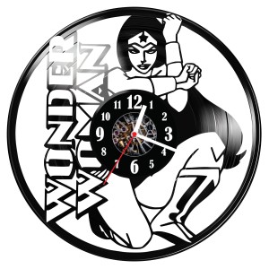 Zegar ścienny z płyty winylowej do salonu kuchni Wonder Woman 187.15