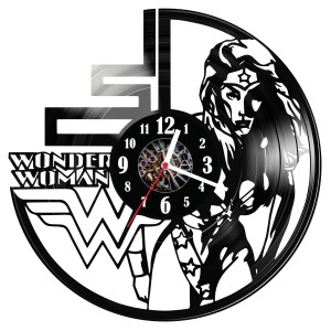 Zegar ścienny z płyty winylowej do salonu kuchni Wonder Woman 188.15