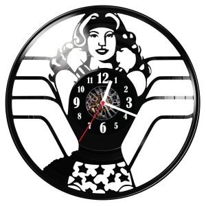 Zegar ścienny z płyty winylowej do salonu kuchni Wonder Woman 189.15
