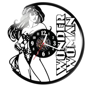 Zegar ścienny z płyty winylowej do salonu kuchni Wonder Woman 191.15