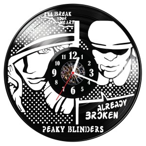 Zegar ścienny z płyty winylowej do salonu kuchni Peaky Blinders 196.15