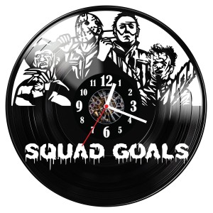 Zegar ścienny z płyty winylowej do salonu kuchni Squad Goals 203.15