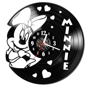 Zegar ścienny z płyty winylowej do salonu kuchni sypialni Minnie 210.15