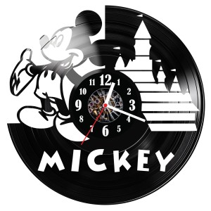 Zegar ścienny z płyty winylowej do salonu kuchni sypialni Mickey 211.15