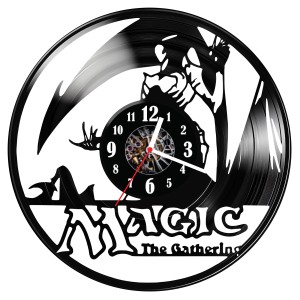Zegar ścienny z płyty winylowej do salonu kuchni Magic The Gathering 228.15