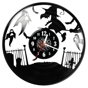 Zegar ścienny z płyty winylowej do salonu kuchni sypialni Halloween 241.15