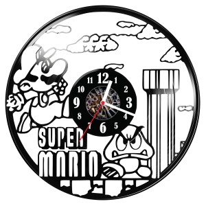 Zegar ścienny z płyty winylowej do salonu kuchni Super Mario 243.15