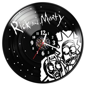 Zegar ścienny z płyty winylowej do salonu kuchni Rick i Morty 252.15