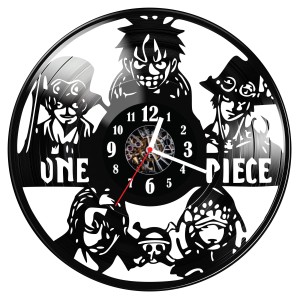 Zegar ścienny z płyty winylowej do salonu kuchni sypialni One Piece 260.15