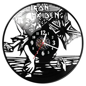 Zegar ścienny z płyty winylowej do salonu kuchni Iron Maiden 271.15