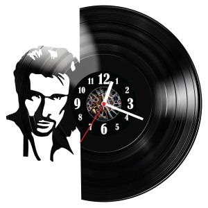 Zegar ścienny z płyty winylowej do salonu kuchni Johnny Hallyday 284.15