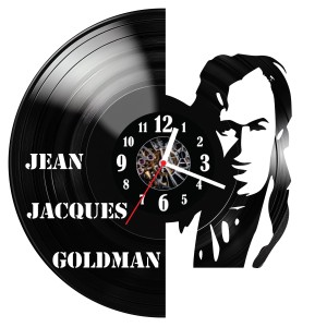 Zegar ścienny z płyty winylowej do salonu Jean Jacques Goldman 285.15