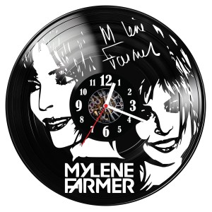Zegar ścienny z płyty winylowej do salonu kuchni Mylène Farmer 290.15
