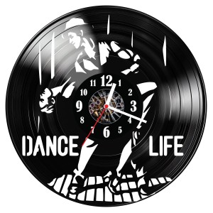Zegar ścienny z płyty winylowej do salonu kuchni sypialni Dance Life 301.15