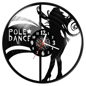Zegar ścienny z płyty winylowej do salonu kuchni sypialni Pole dance 316.15