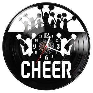 Zegar ścienny z płyty winylowej do salonu kuchni Cheerleaderki 352.15