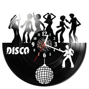 Zegar ścienny z płyty winylowej do salonu kuchni sypialni Disco 363.15