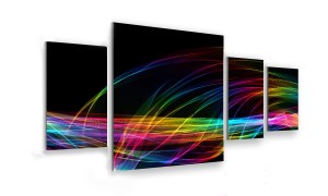 OBRAZ NA SZKLE 4-CZĘŚCIOWY - TYP D - Abstrakcja kolorowa