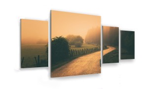 OBRAZ NA SZKLE 4-CZĘŚCIOWY - TYP D - Dróżka