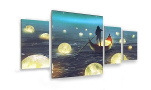 OBRAZ NA SZKLE 4-CZĘŚCIOWY - TYP D - Sen