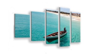 OBRAZ NA SZKLE 5-CZĘŚCIOWY - TYP F - Tropiki