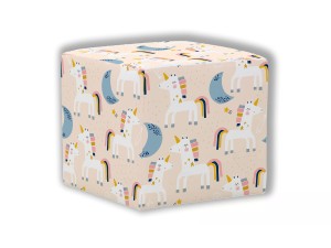 PUF KWADRATOWY DZIECIĘCY - Jednorożce i księżyce