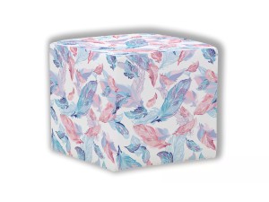 PUF KWADRATOWY DZIECIĘCY - Kolorowe pióra