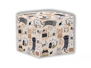 PUF KWADRATOWY DZIECIĘCY - Zabawne koty