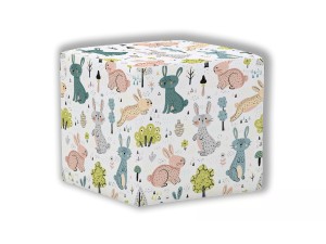 PUF KWADRATOWY DZIECIĘCY - Zajączki