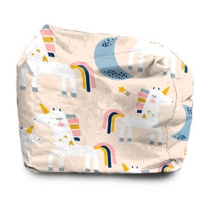 SIEDZISKO KWADRATOWE DZIECIĘCE - Jednorożce i księżyce