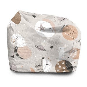 SIEDZISKO KWADRATOWE DZIECIĘCE - Króliczki w kosmosie